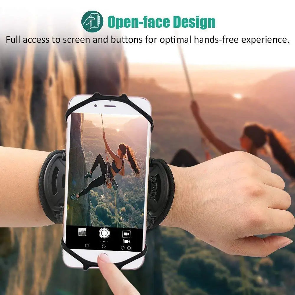 Wristband Phone Holder for iPhone Running 4"-6.5" Inch Universal Sports Armband for Samsung Xiaomi OPPO Cycling Gym Arm Band Bag