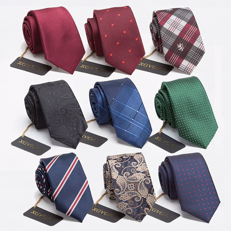 Men ties necktie Men's vestidos business wedding tie Male Dress legame gift gravata England Stripes JACQUARD WOVEN 6cm