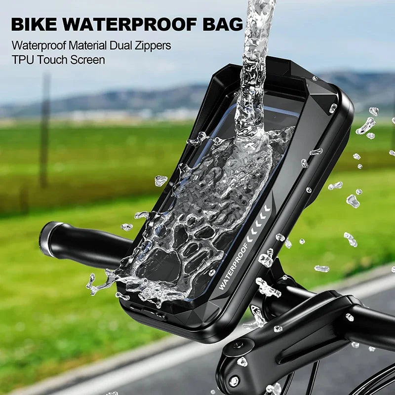 Adjustable Motorcycle Waterproof Holder Universal Anti Fall Phone Mount Handlebar Suitable Motorcycle Bike Phone Holder