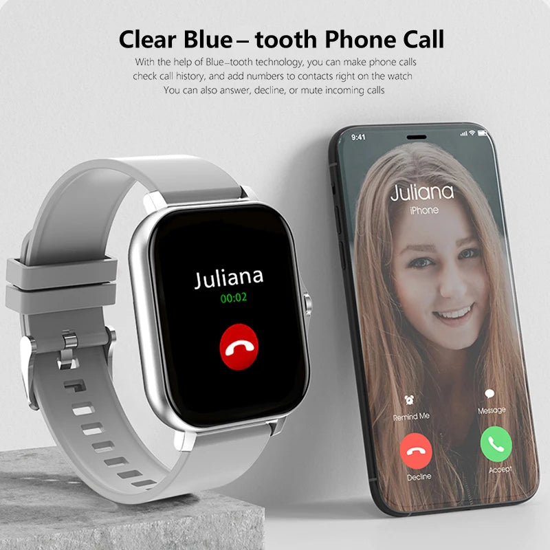 2026 Men Smart Watch Fitness Clock Sports Heart Monitor Smartwatch Bluetooth Call Music Playback 1.83'' Wrist Watches for Women