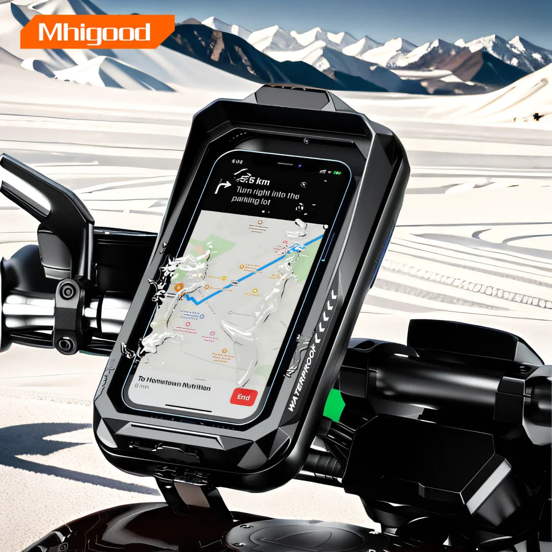 Adjustable Motorcycle Waterproof Holder Universal Anti Fall Phone Mount Handlebar Suitable Motorcycle Bike Phone Holder