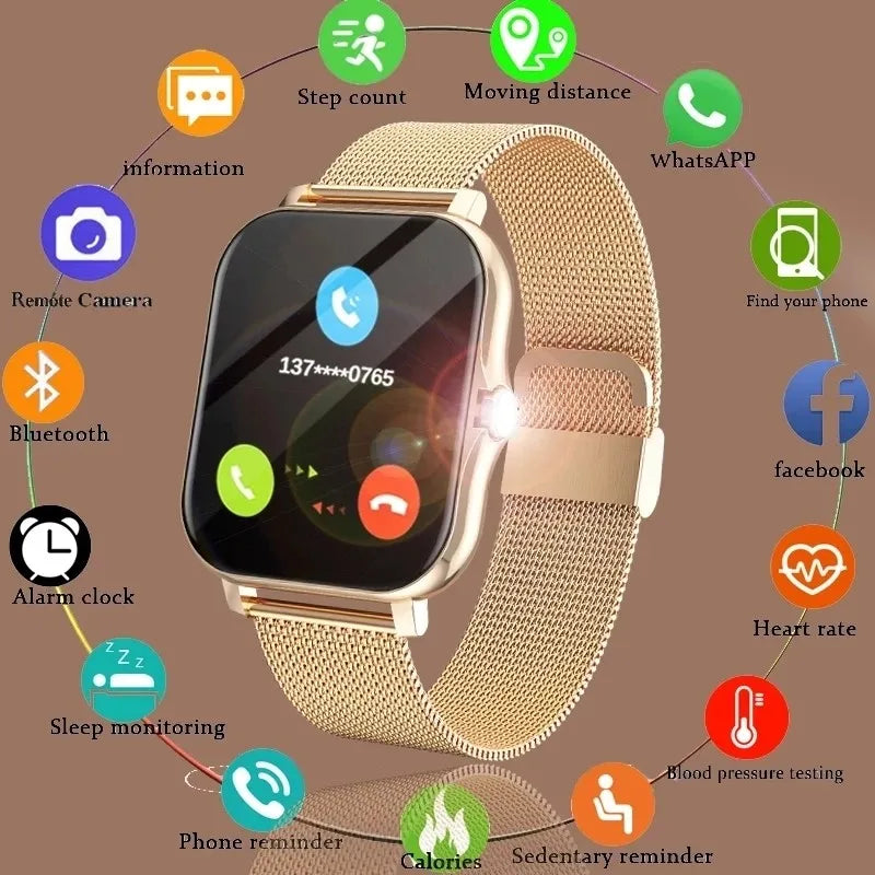 2026 Men Smart Watch Fitness Clock Sports Heart Monitor Smartwatch Bluetooth Call Music Playback 1.83'' Wrist Watches for Women