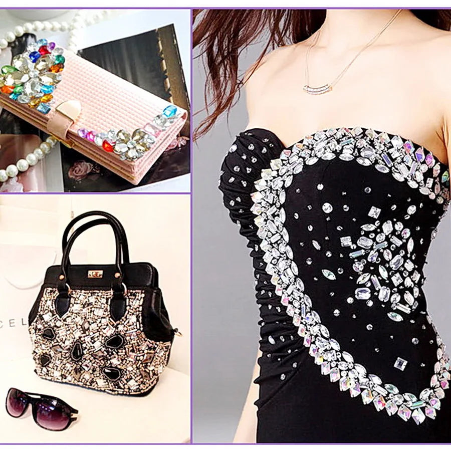Colorful glass crystal Silver claw setting 3mm 4mm  5mm 6mm 7mm 8mm nice colors Sew on rhinestone beads bags wedding dress diy