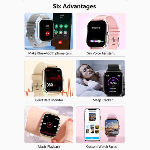 2026 Men Smart Watch Fitness Clock Sports Heart Monitor Smartwatch Bluetooth Call Music Playback 1.83'' Wrist Watches for Women