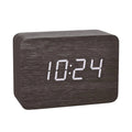 Wooden Digital Alarm Clock for Bedroom Office Kitchen Bathroom Desk